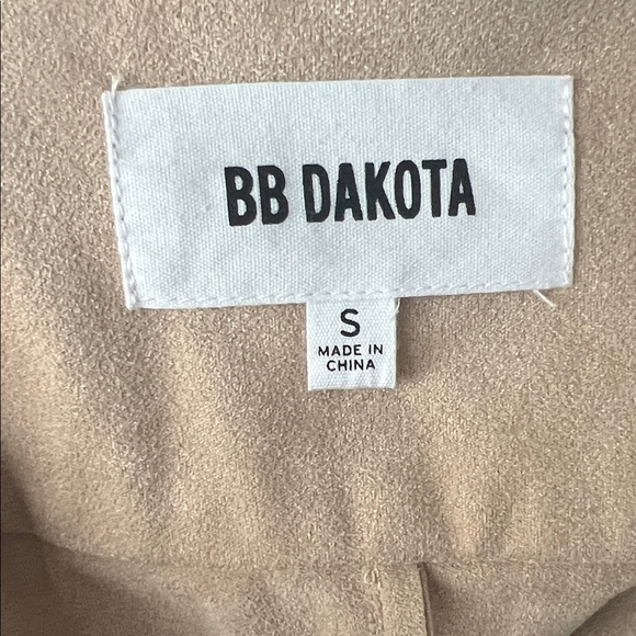 BB Dakota Faux Suede Tan Draped Jacket Size S - Picture 6 of 7